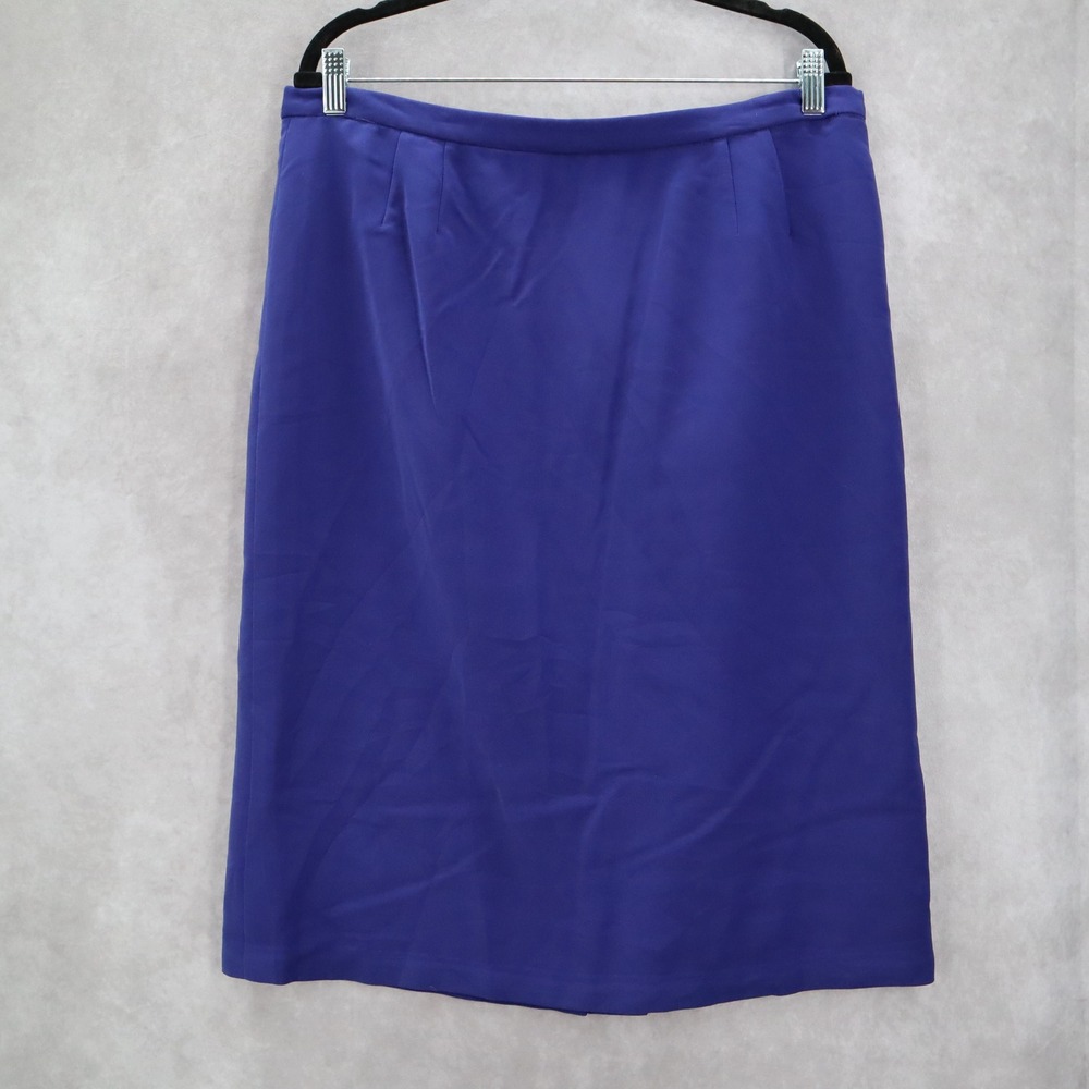 Collection for Le Suit Purple Secretary Knee‎ Length Formal Pencil Skirt Plus 18
